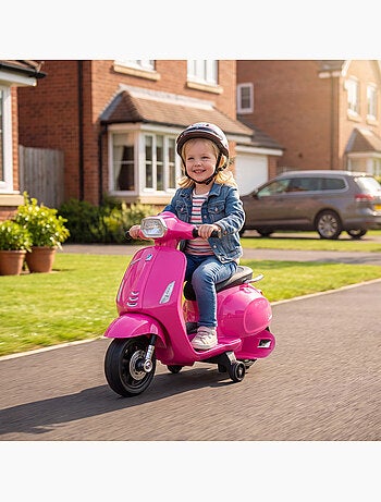 Scooter moto électrique enfant vespa effets lumineux et sonores