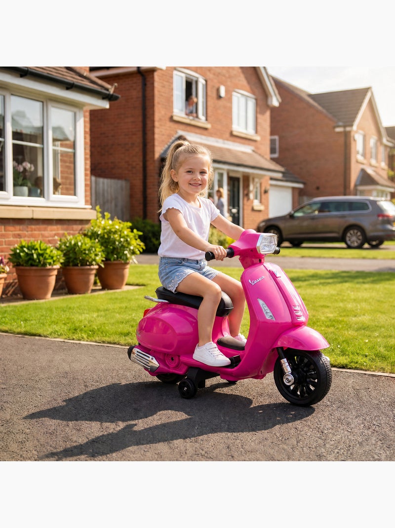 Scooter moto électrique enfant vespa effets lumineux et sonores Rose - Kiabi