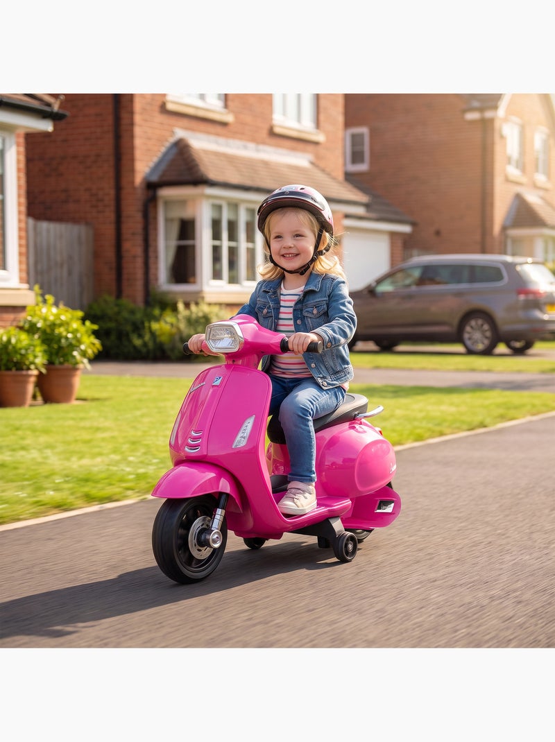 Scooter moto électrique enfant vespa effets lumineux et sonores Rose - Kiabi