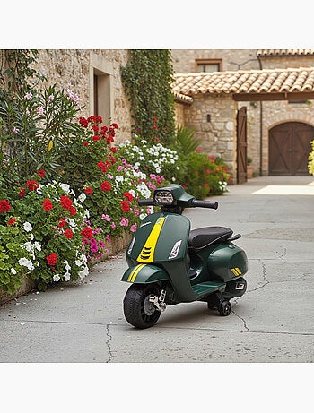 Scooter moto électrique enfant vespa effets lumineux et sonores