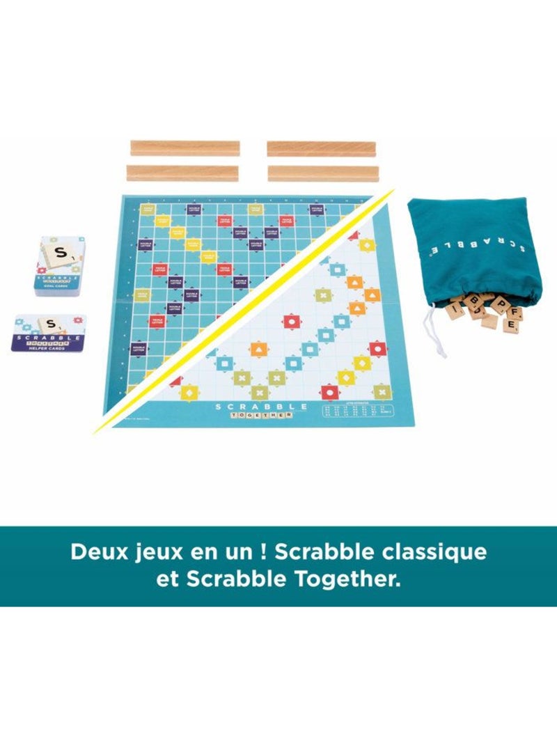 Scrabble classique - 2 en 1 - mattel games - jgr63 Bleu - Kiabi
