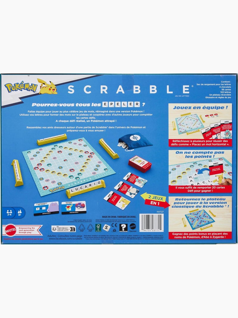 Scrabble Pokémon - Mattel Games Multicolore - Kiabi