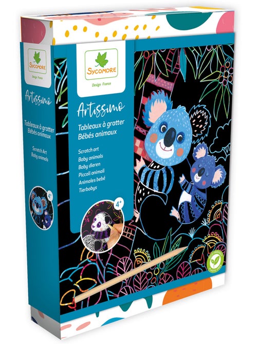 Scratch Art Bébés animaux - Kiabi