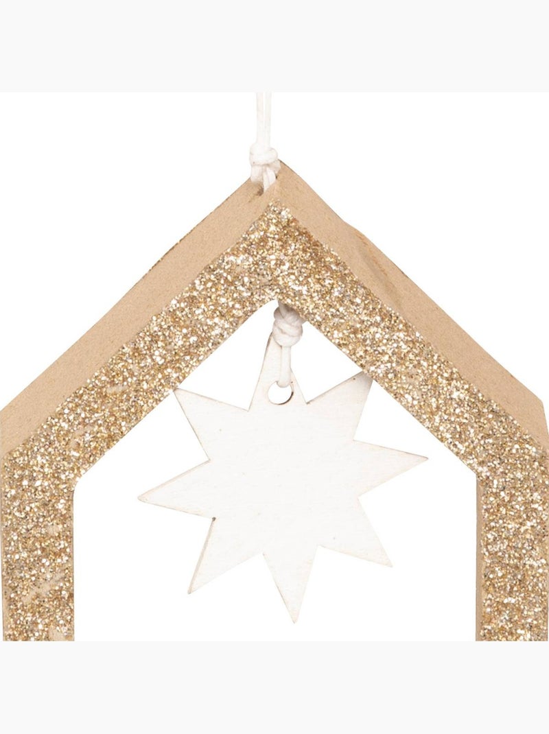 Sdn bois maison etl pol 10cm Beige - Kiabi