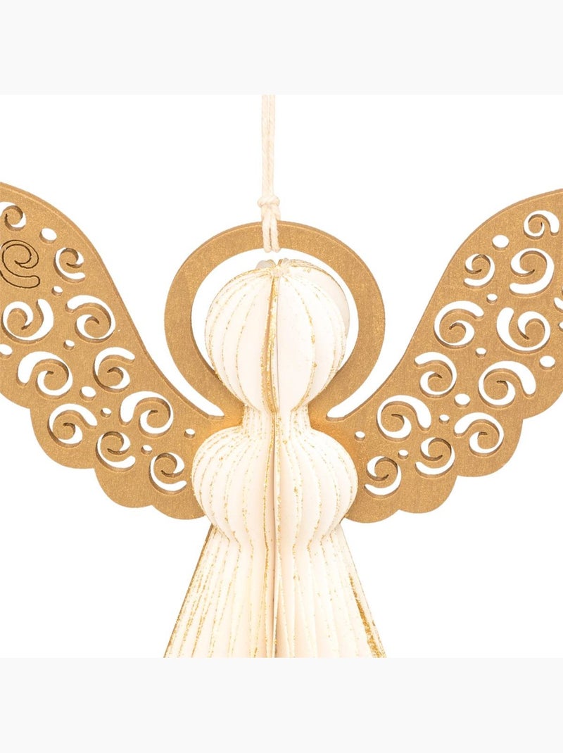 Sdn papier ange ailes or 20cm Blanc - Kiabi