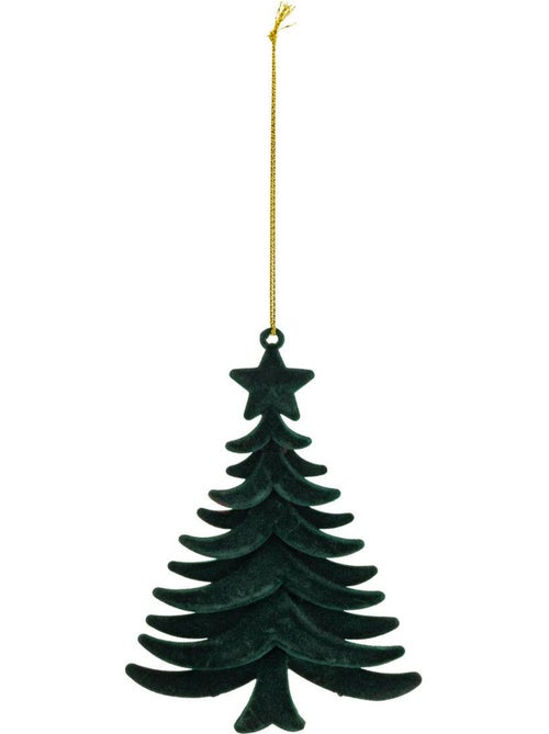 Sdn plf sapin velour vert 14cm - Kiabi