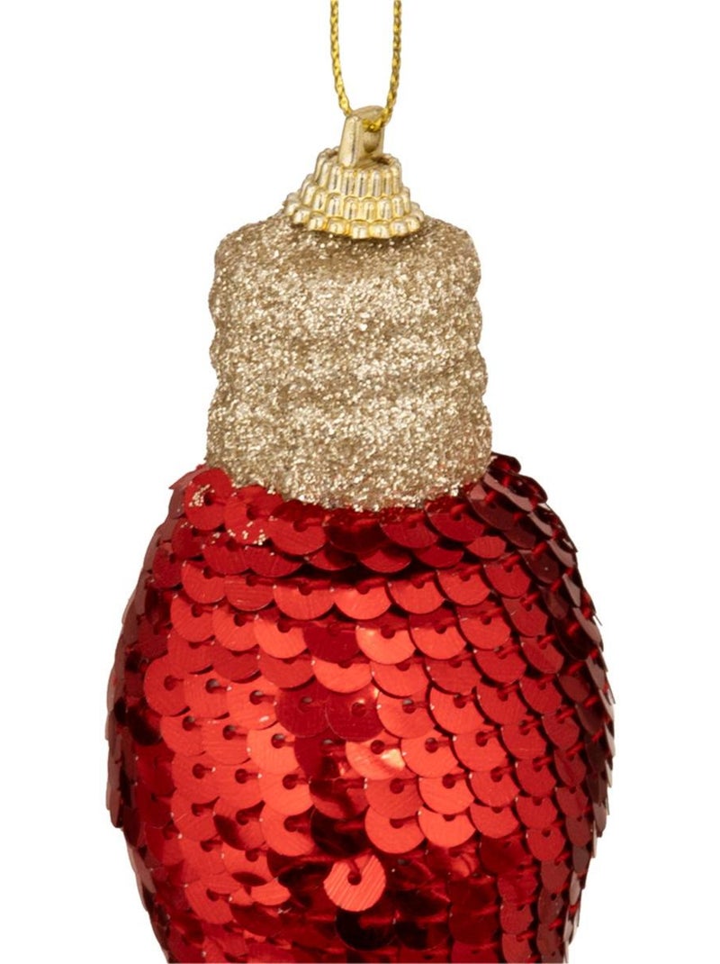 Sdn plf sequin ampoule rg 10cm Rouge - Kiabi