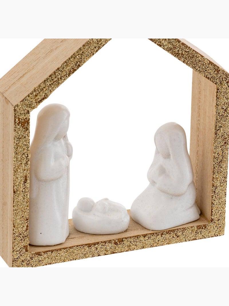 Sdn resine creche maison 13cm Blanc - Kiabi