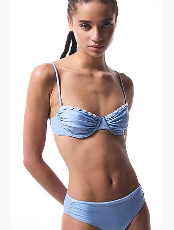 Seashell bas de bikini froncé penti