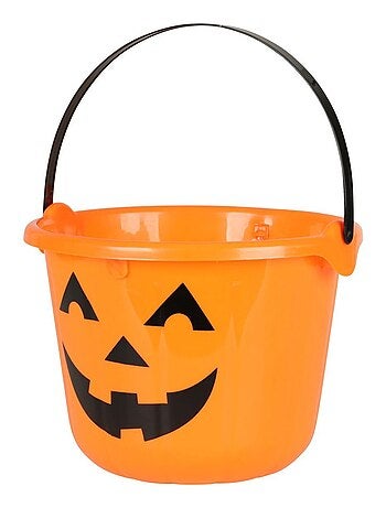 Seau à bonbons Halloween en forme de citrouille enfants