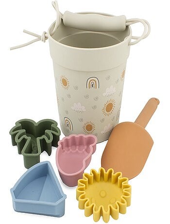Seau de plage en silicone Arc-en-ciel