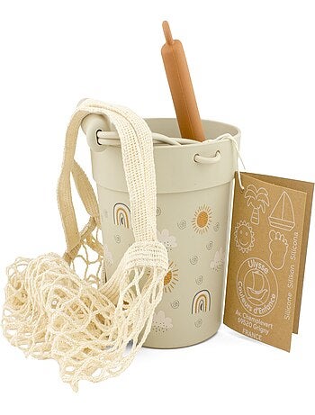 Seau de plage en silicone Arc-en-ciel