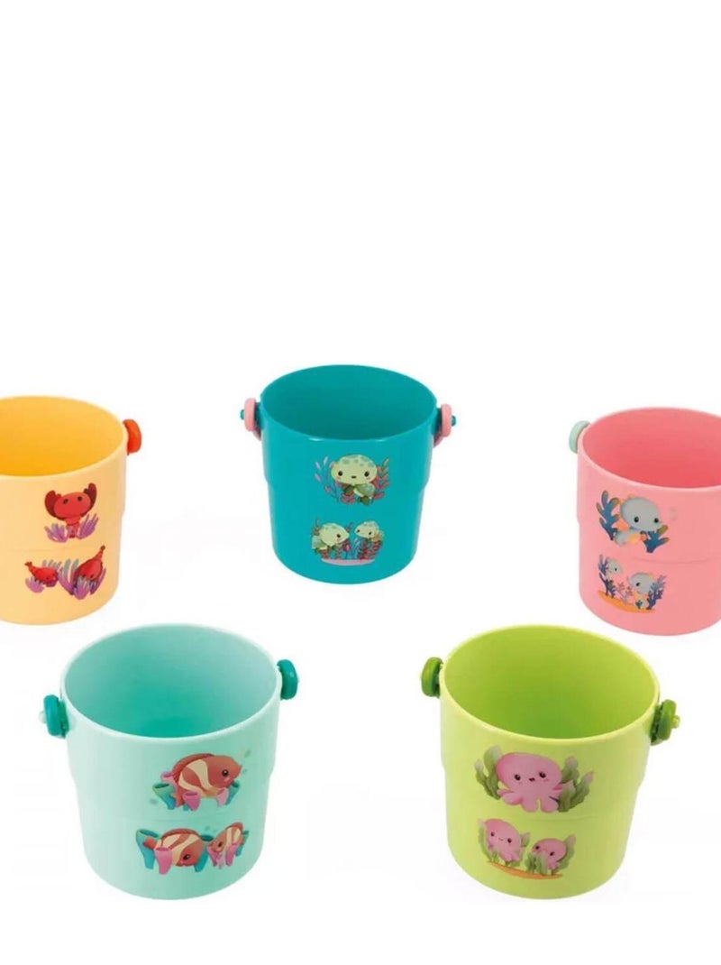 Seaux de Bain Mes Bébé Animaux Multicolore - Kiabi
