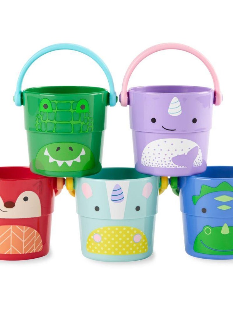 Seaux de bain Zoo (5 pièces) Multicolore - Kiabi