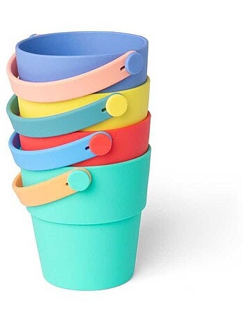 Seaux empilables en silicone