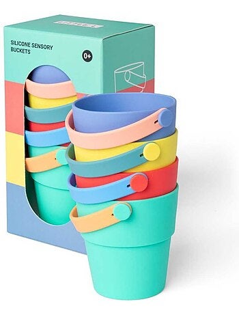 Seaux empilables en silicone