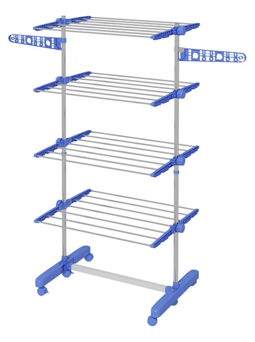 Séchoir à linge étendoir pliable ailes latérales 4 niveaux - Kiabi