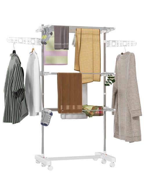 Séchoir à linge pliable 3 ou 4 niveaux - Kiabi