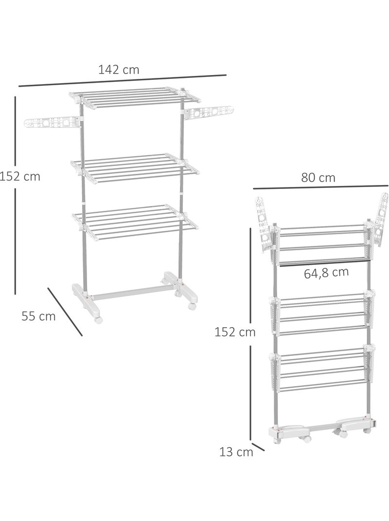 Séchoir à linge pliable 3 ou 4 niveaux Gris - Kiabi