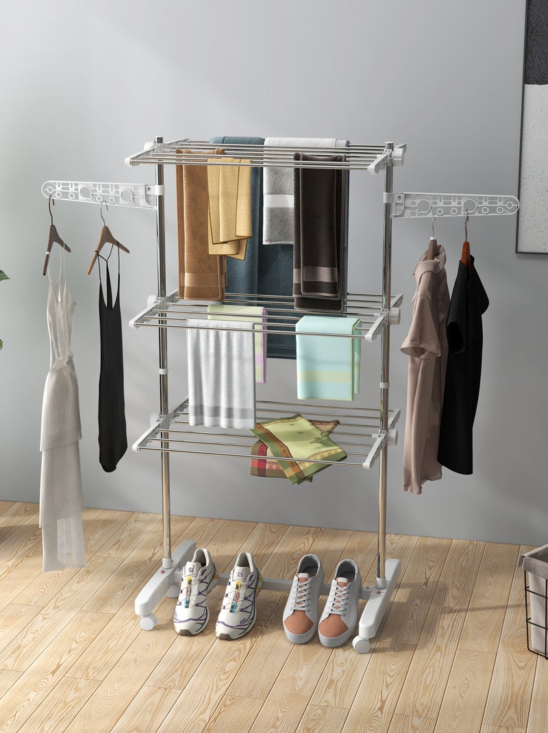 Séchoir à linge pliable 3 ou 4 niveaux Gris - Kiabi