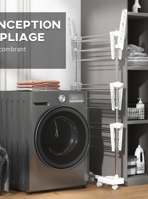 Séchoir à linge pliable 3 ou 4 niveaux - Kiabi