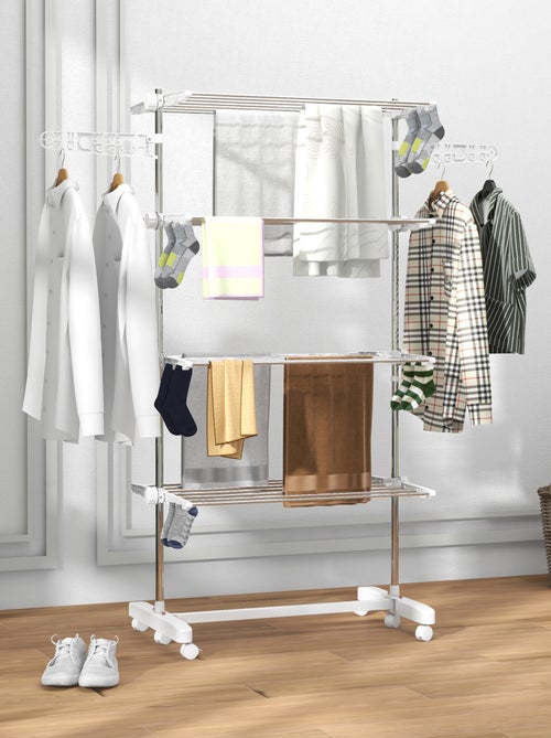 Séchoir à linge pliable 3 ou 4 niveaux - Kiabi