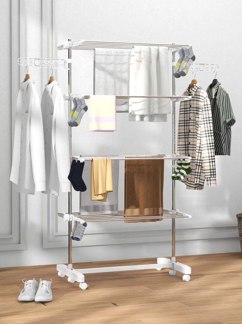 Séchoir à linge pliable 3 ou 4 niveaux Gris - Kiabi