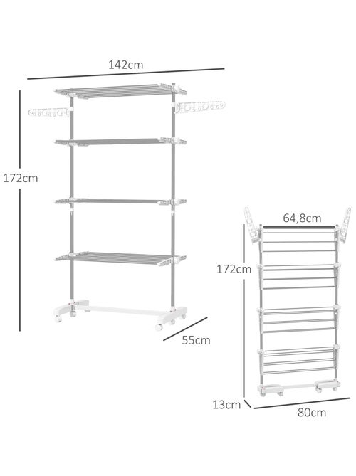 Séchoir à linge pliable 3 ou 4 niveaux - Kiabi