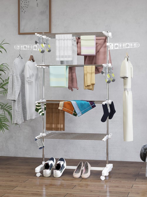 Séchoir à linge pliable 3 ou 4 niveaux - Kiabi