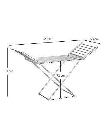 Séchoir étendoir à linge alu. 230W