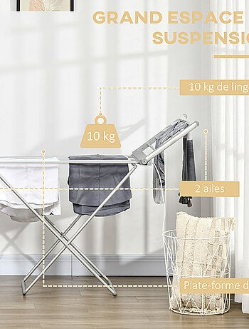 Séchoir étendoir à linge alu. 230W