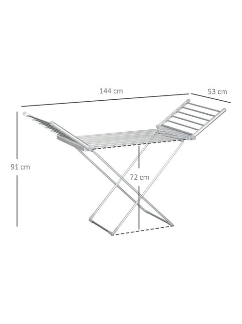 Séchoir étendoir à linge alu. 230W - Kiabi