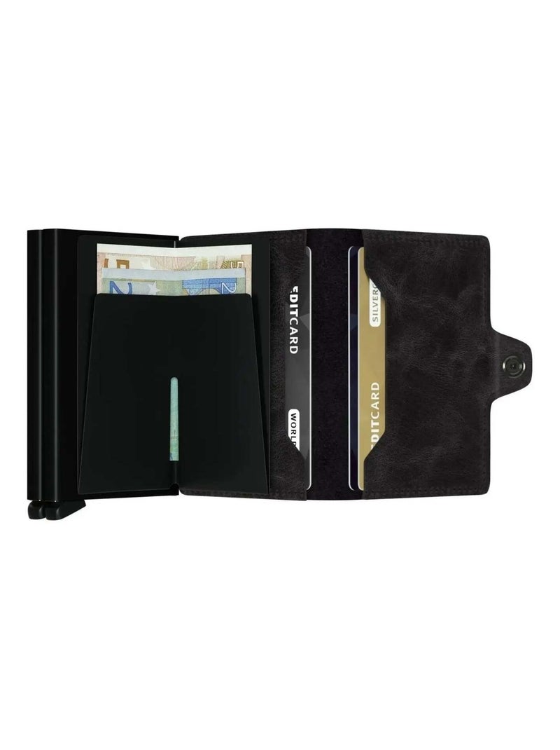 Secrid Porte cartes Anti-Piratage Twinwallet Vintage Noir - Kiabi