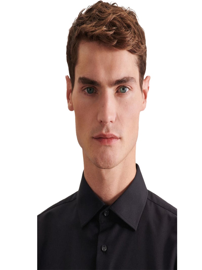 Seidensticker - Chemise manches longues Noir - Kiabi
