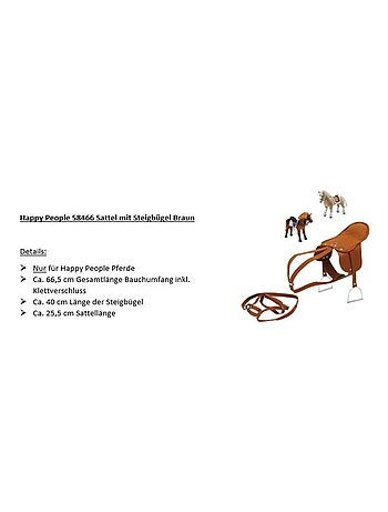 Selle pour chevaux avec étriers métalliques