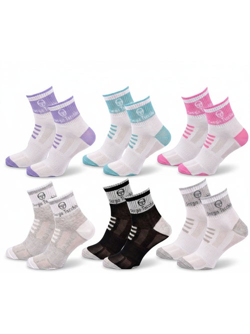 Sergio Tacchini Pack Chaussettes Courte Femme Quarter   Lot de 6 - Kiabi