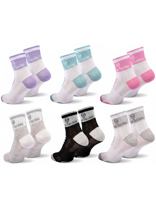 Sergio Tacchini Pack Chaussettes Courte Femme Quarter   Lot de 6 - Kiabi