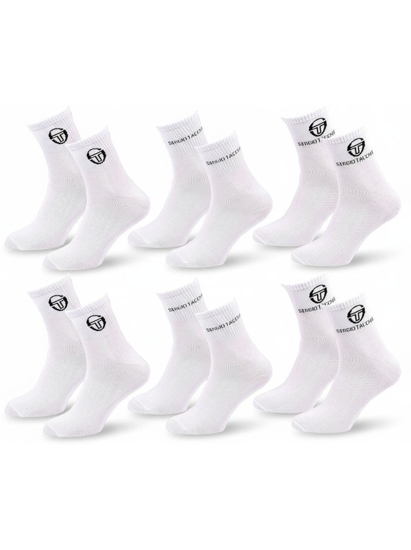 Sergio Tacchini Pack Chaussettes Courte Femme Quarter   Lot de 6 Blanc - Kiabi