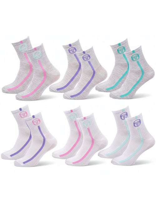 Sergio Tacchini Pack Chaussettes Courte Femme Quarter   Lot de 6 - Kiabi