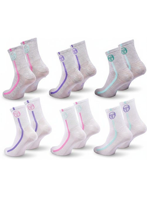 Sergio Tacchini Pack Chaussettes Courte Femme Quarter   Lot de 6 - Kiabi