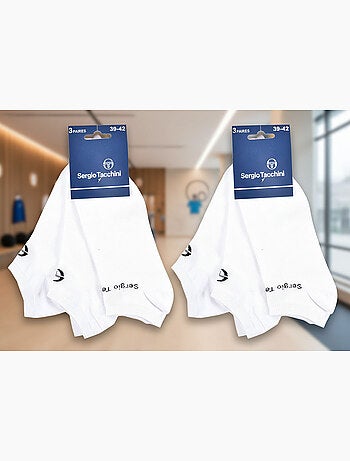 Sergio Tacchini Pack Chaussettes courtes Femme Sneaker Lot de 6
