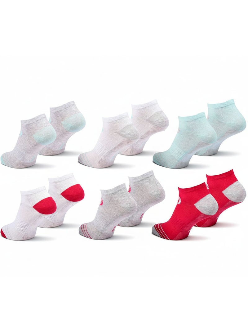 Sergio Tacchini Pack Chaussettes courtes Femme Sneaker  Lot de 6 Blanc Rose - Kiabi