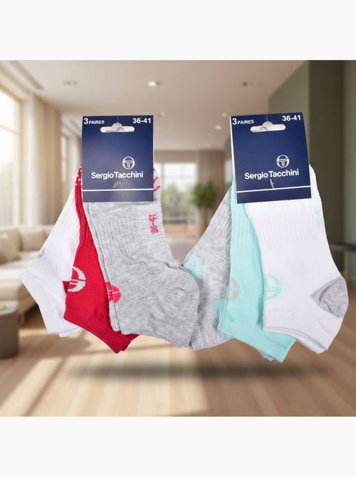Sergio Tacchini Pack Chaussettes courtes Femme Sneaker  Lot de 6 - Kiabi