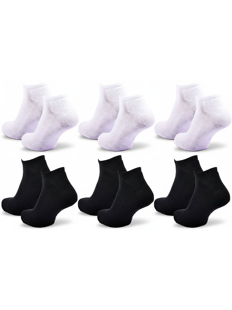 Sergio Tacchini Pack Chaussettes courtes Femme Sneaker  Lot de 6 Noir Blanc - Kiabi
