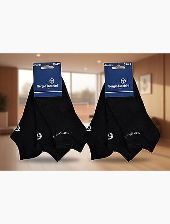 Sergio Tacchini Pack Chaussettes courtes Femme Sneaker Lot de 6