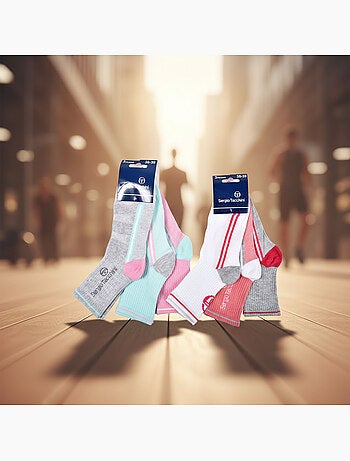 Sergio Tacchini Pack Chaussettes courtes Fille Quarter Lot de 6