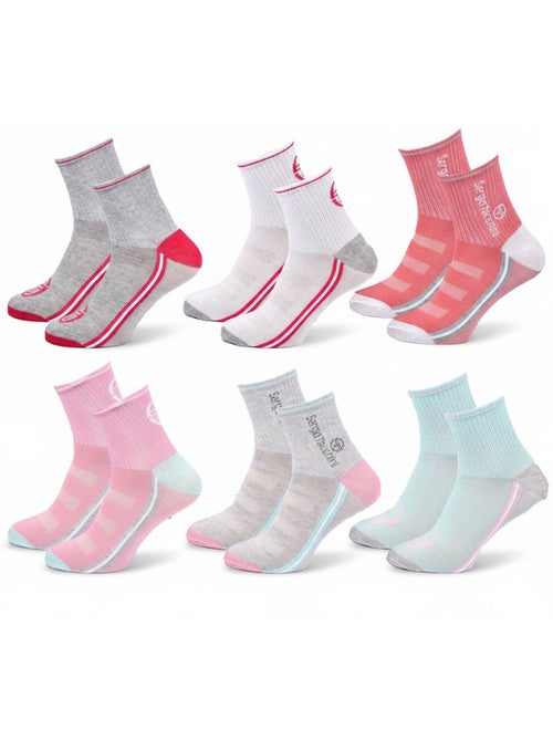 Sergio Tacchini Pack Chaussettes courtes Fille Quarter  Lot de 6 - Kiabi