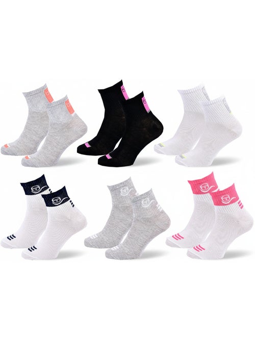 Sergio Tacchini Pack Chaussettes courtes Fille Quarter  Lot de 6 - Kiabi