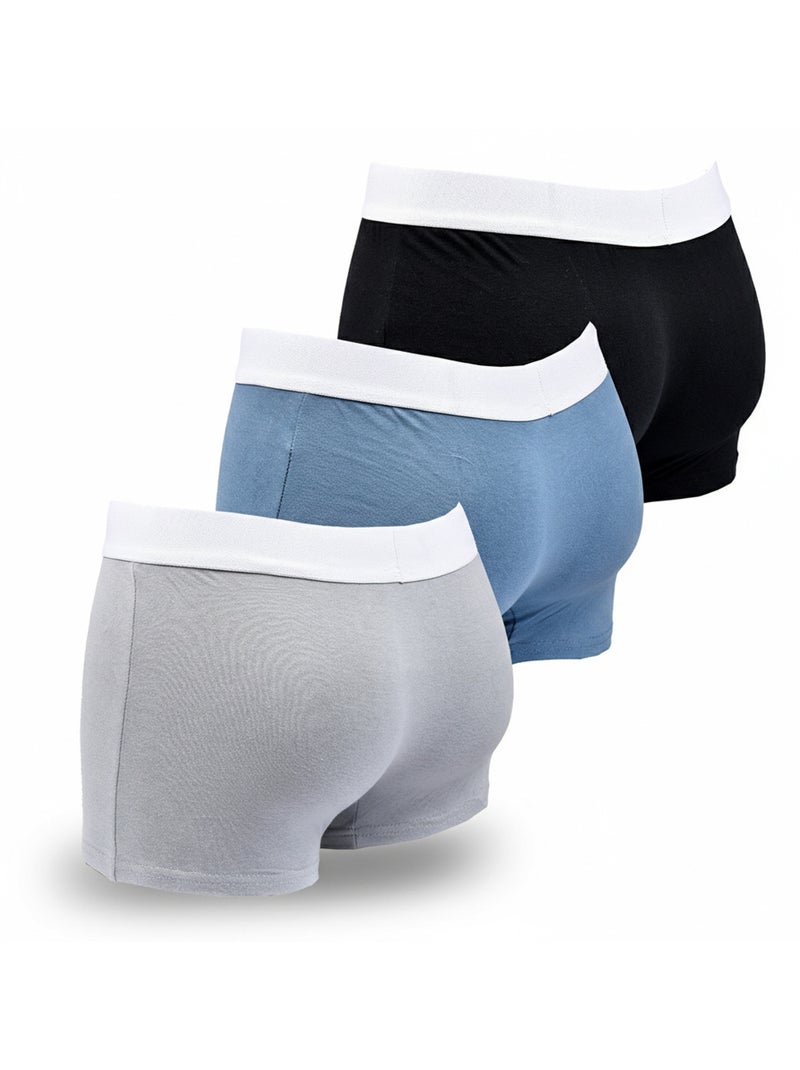 Sergio Tacchini Pack de Boxers Homme  Lot de 3 Noir Bleu - Kiabi