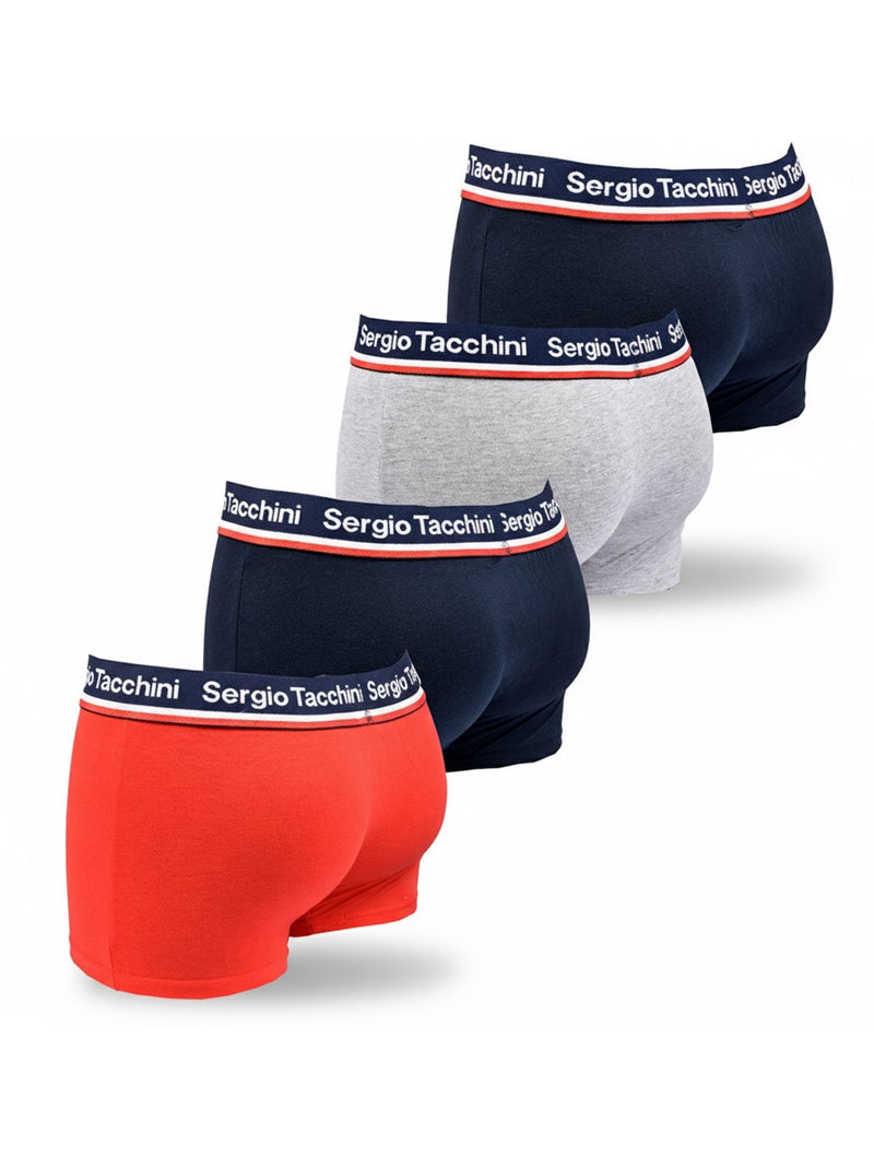 Sergio Tacchini Pack de Boxers Homme  Lot de 4 Bleu marine - Kiabi